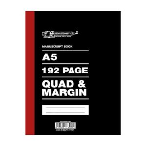 192 Pages A5 Manuscript Books Quad and Margin