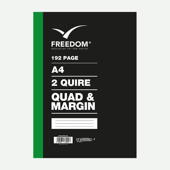 2 Quire / 192 pages A4 Counter Books Quad and Margin