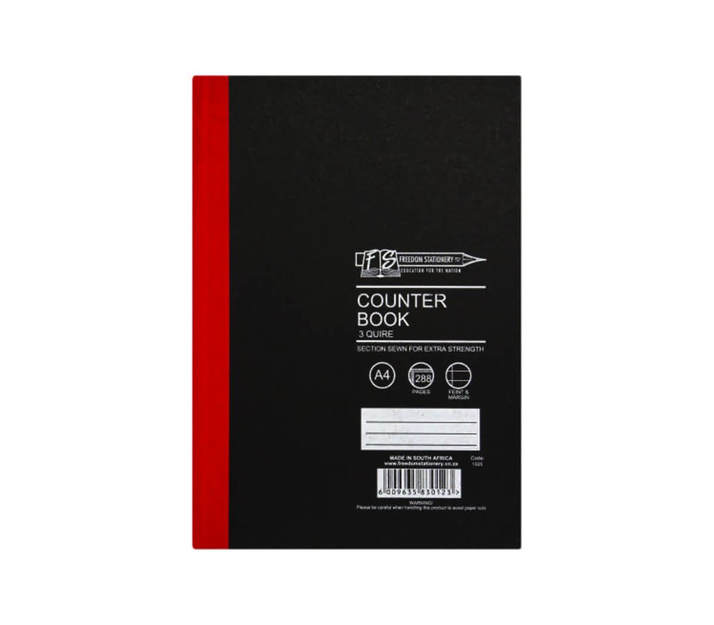 3 Quire / 288 pages A4 Counter Books Feint and Margin
