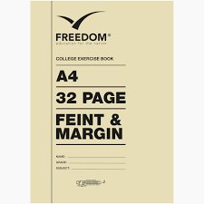 32 Page A4 College books Feint and Margin
