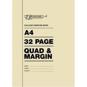 32 Page A4 College books Quad and Margin