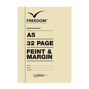 32 Pages A5 Exercise books Feint and Margin