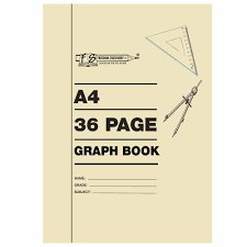 36 Pages A4 Graph books 2mm