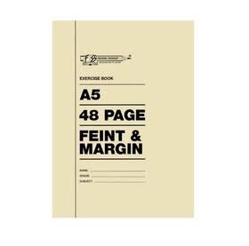 48 Pages A5 Exercise books Feint and Margin
