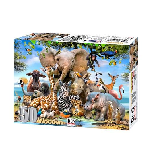 50 Piece Wooden Puzzle