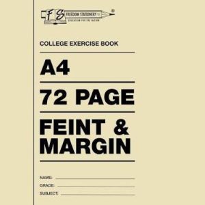 72 Page A4 College books Feint and Margin