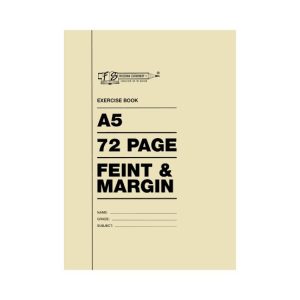 72 Pages A5 Exercise books Unruled