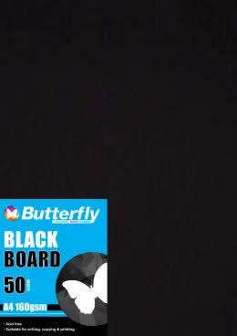 Board - A4 160gsm Bright - Pack of 50 (Black)