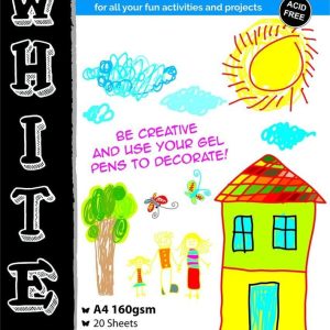 Board Pads - A4 160gsm 20 Sheets - White (Double sided)
