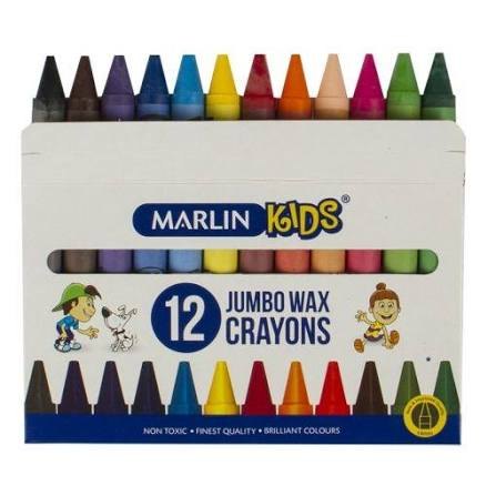 Jumbo wax crayons 14mm 12's