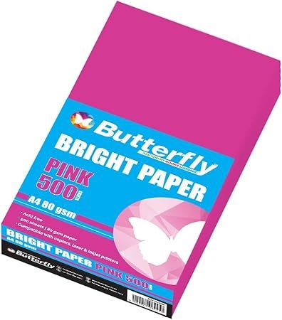 Paper - A4 80gsm Bright - Reams 500 (Pink)