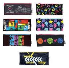 Pencil Case - 33cm Flat Nylon (Assorted) Boys/Girls