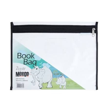 PVC Book Bag - A4 With Zip