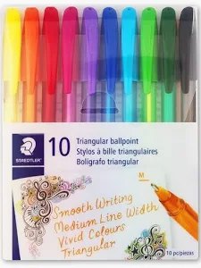 Staedtler Asst Coloured Ballpoint pens - 10's